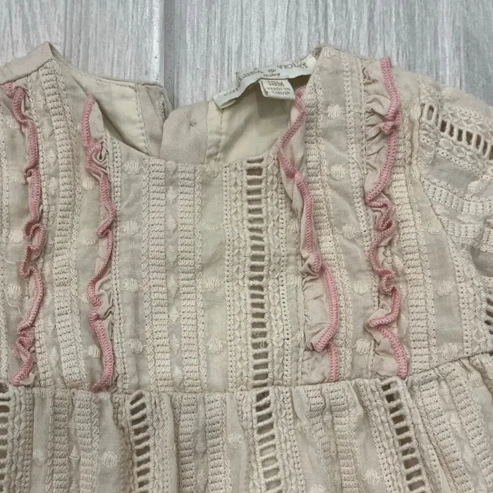 Chelsea & Violet Baby Girl 18M Vintage Style Design Cream Dress